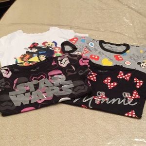 Star Wars, Mickey Minnie, Super Hero Girls Tees